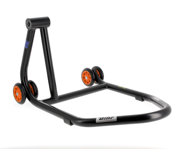 Bihr Home Track Vasen yksi käsivarsi Paddock Stand Matt Black Orange Wheelsnull