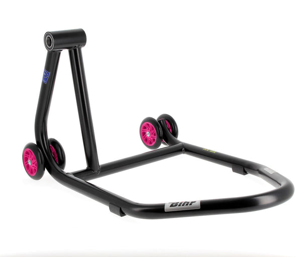 Bihr Home Track Vasen yksi käsivarsi Paddock Stand Matt Black Pink Wheelsnull