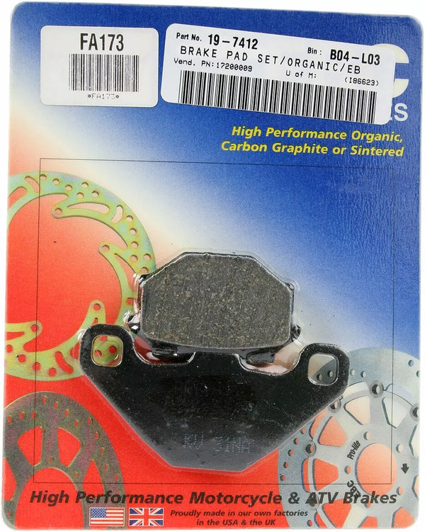 EBC BRAKE Pad fa Katso orgaaninen FA173