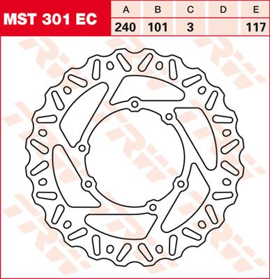 TRW Brake Rotor Fix Wave L/R MX MST301EC