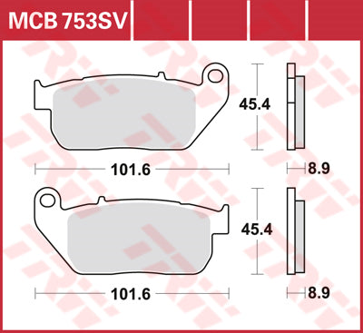 TRW BRAKE PAD TRW MCB753SV MCB753SV