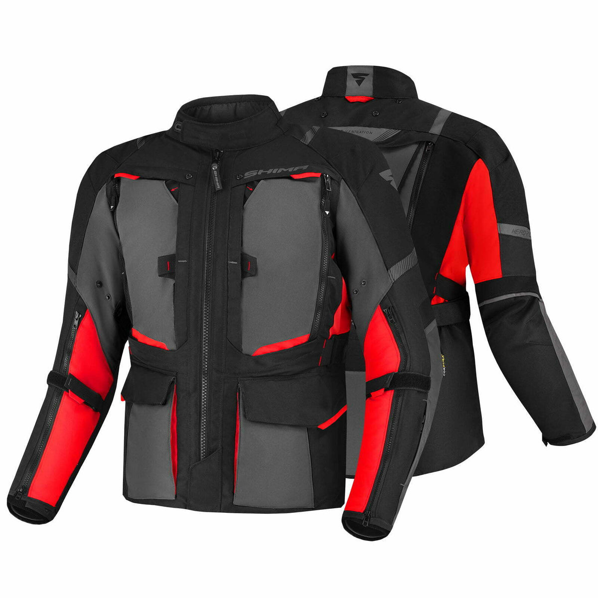 Shima Textile MC-Jacket Hero 2.0 Musta /punainen