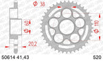 AFAM Steel Standard bakdrev 50614 - 520, kompatibelt med Ducati Monster S2R 800 och Hypermotard 950. Precisionsdesign för optimal kraftöverföring.