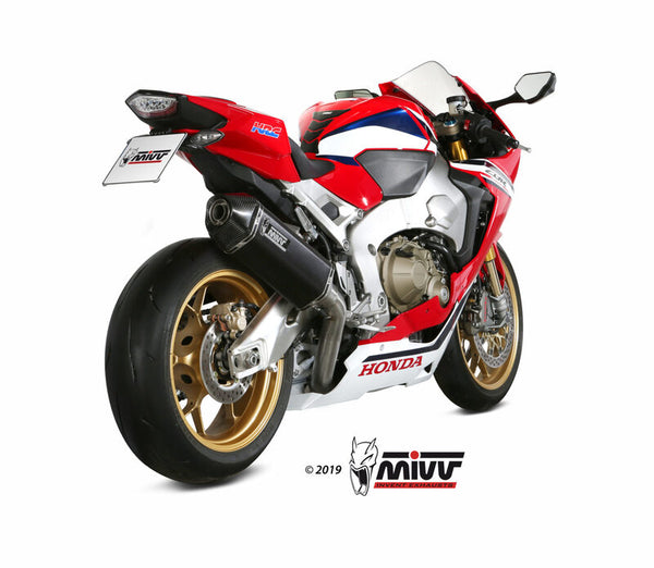 MIVV -nopeuden reuna -liukuminen teräs musta/hiili - honda cbr1000rr h.070.lrb