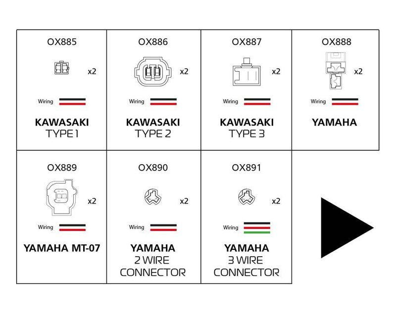 Oxford Indikaattorin adapterikaapeli - Yamaha 2 -johtoliitin OX890