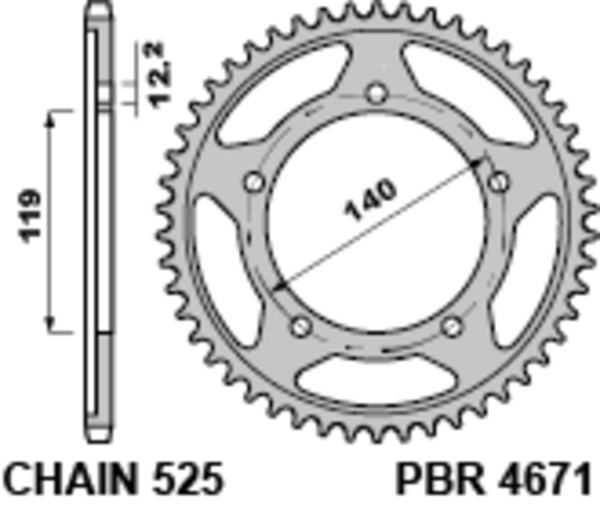 PBR -terässtandardi takaprosentti 4671 - 525 4671 44 C45