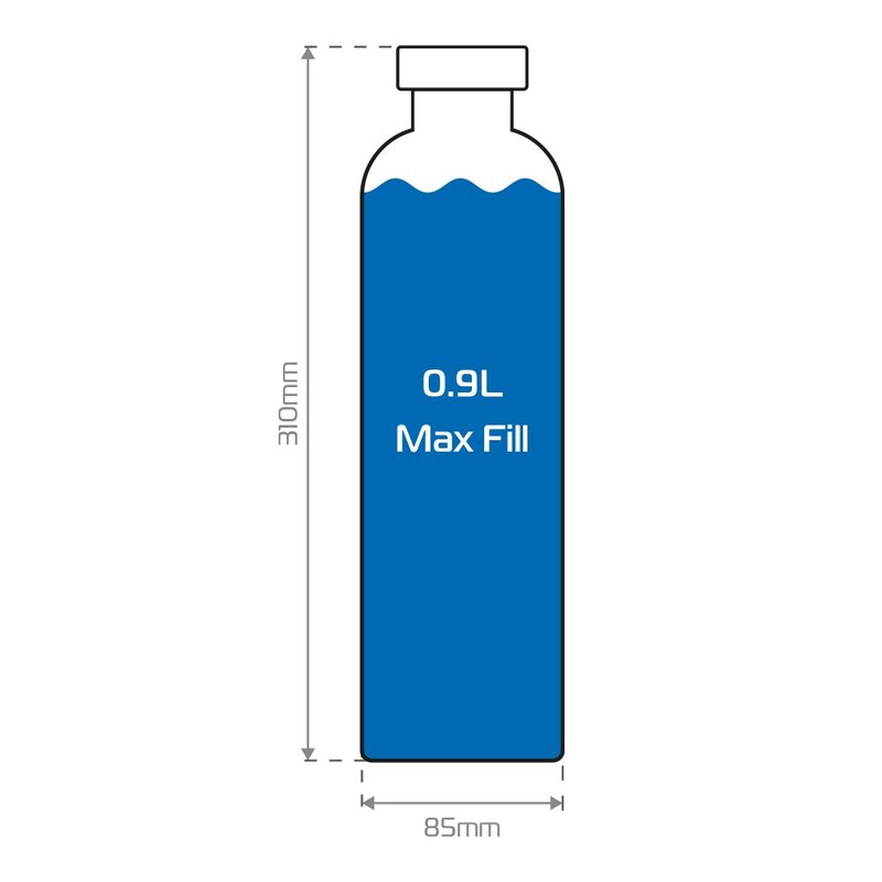 Oxford Aqua -eristetty pullo - 1L OX836