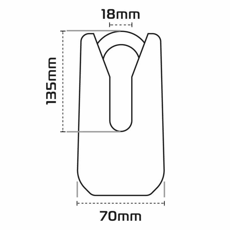 Oxford Monster Disc Lock - Musta 32M