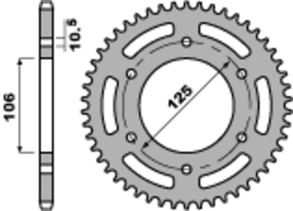 PBR Standard Steel Ready Sprock 4530 - 520 4530 51 C45