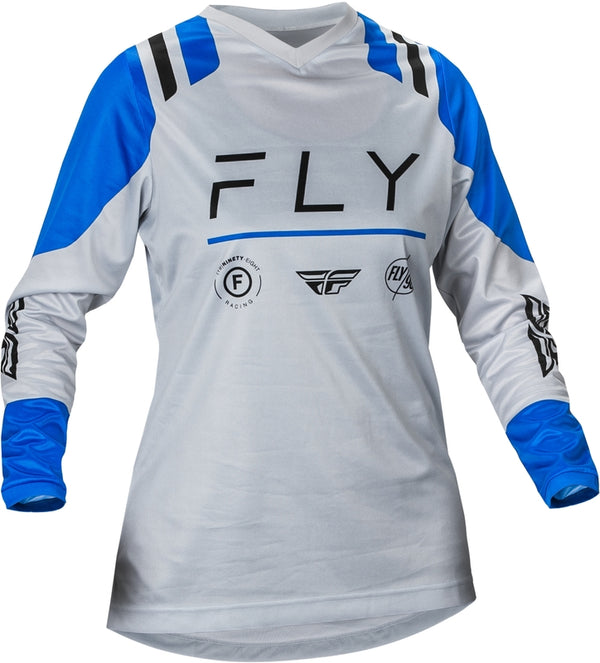 Fly Racing F-16 Woman Jersey-Arctic Gray/Blue 377-8202x