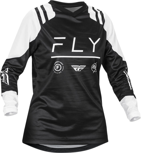 Fly Racing F-16 Woman Jersey-Black/White 377-822L