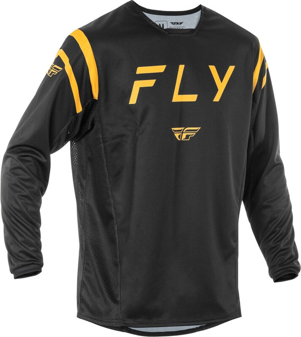Fly Racing Kinetic Center Jersey - Black/Gold 378-520s