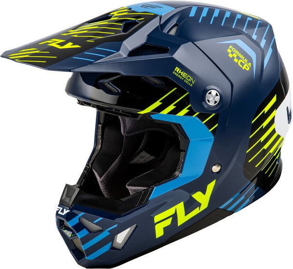 Fly Racing Formula CP Slice Kypärä-Navy/Hi-Vis/White 73-0050L