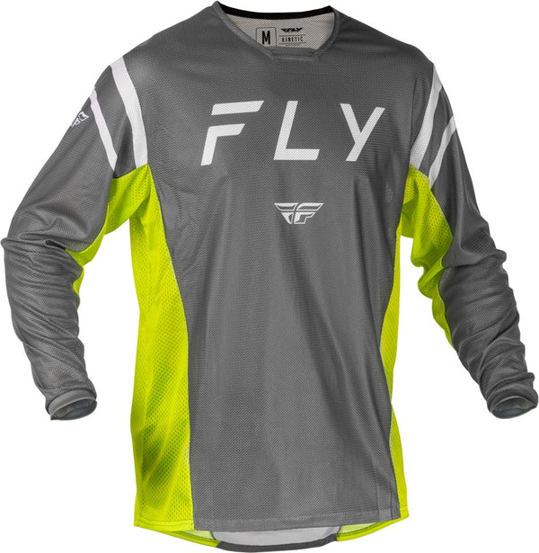 Fly Racing Kinetic Mesh Jersey - Gray/Yellow 379-314M