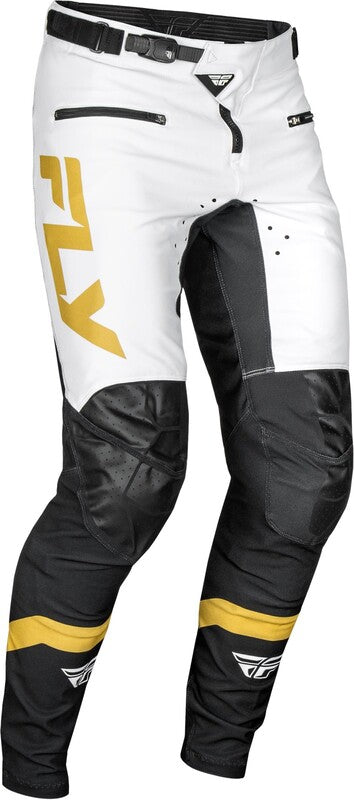 Fly Racing Rayce Bicycle Youth Pants - White/Black/Gold 378-06518
