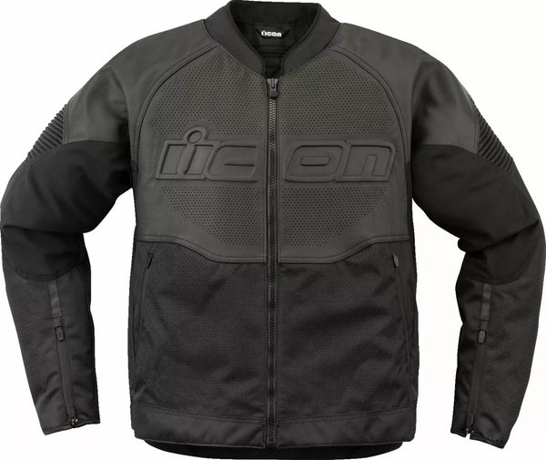 ICON-takki Overlord3 Leather BK LG 2810-4114