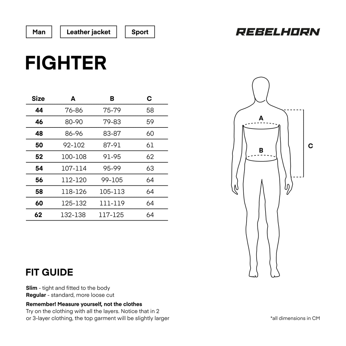 Rebelhorn MC-Leather -takki hävittäjä musta /flunssa