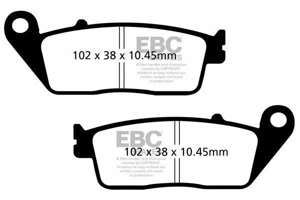 EBC BRAKE PAD SFA ORG -Skootteri SFA608