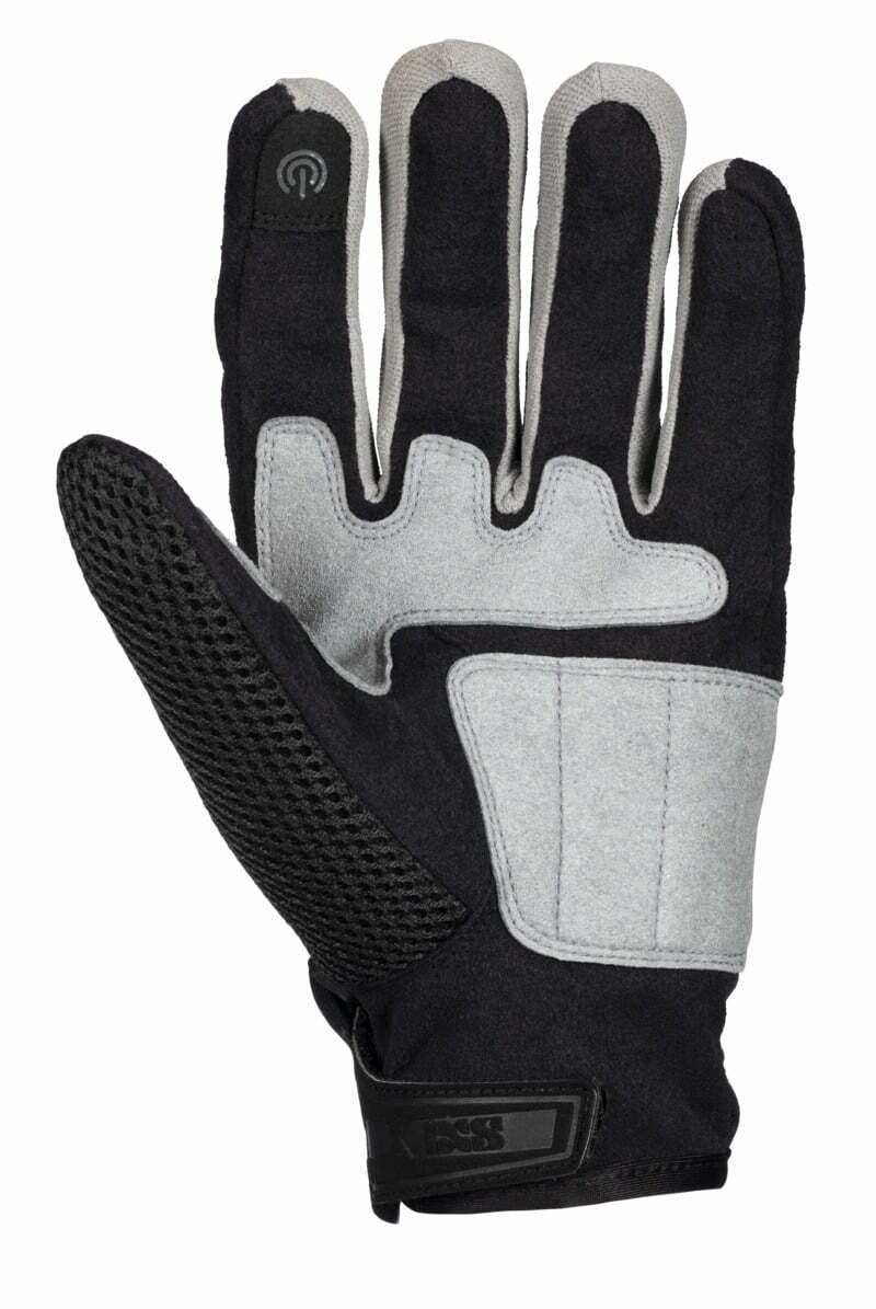 IXS MC Gloves Samur Air Musta /Harmaa