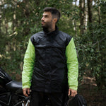 Rebelhorn rain set 2-part rain black /flu