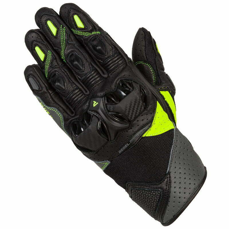 Rebelhorn MC Gloves Flux II musta /flunssa