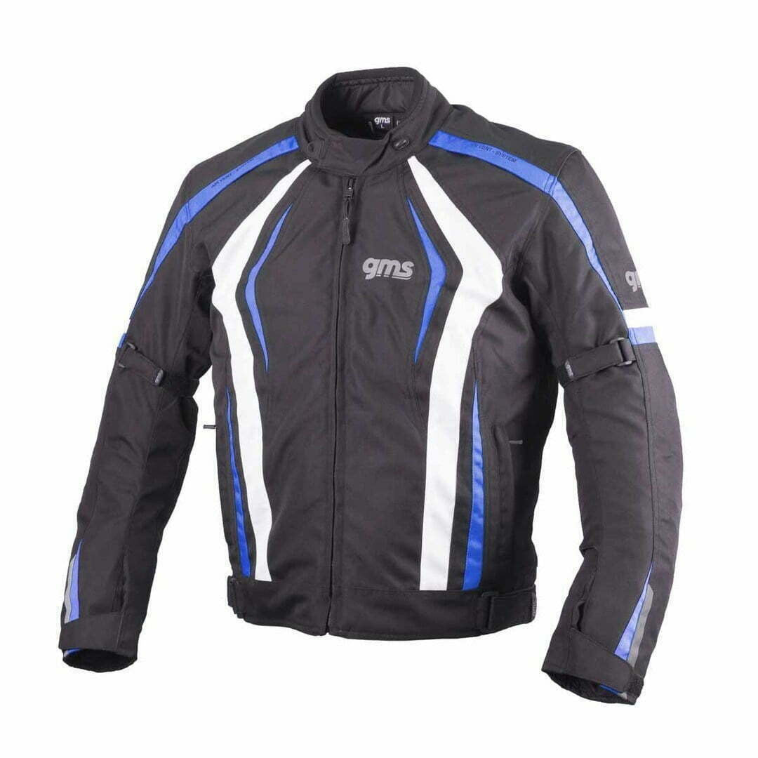 GMS Textile MC -takki Blouson Pace Black /White /Blue