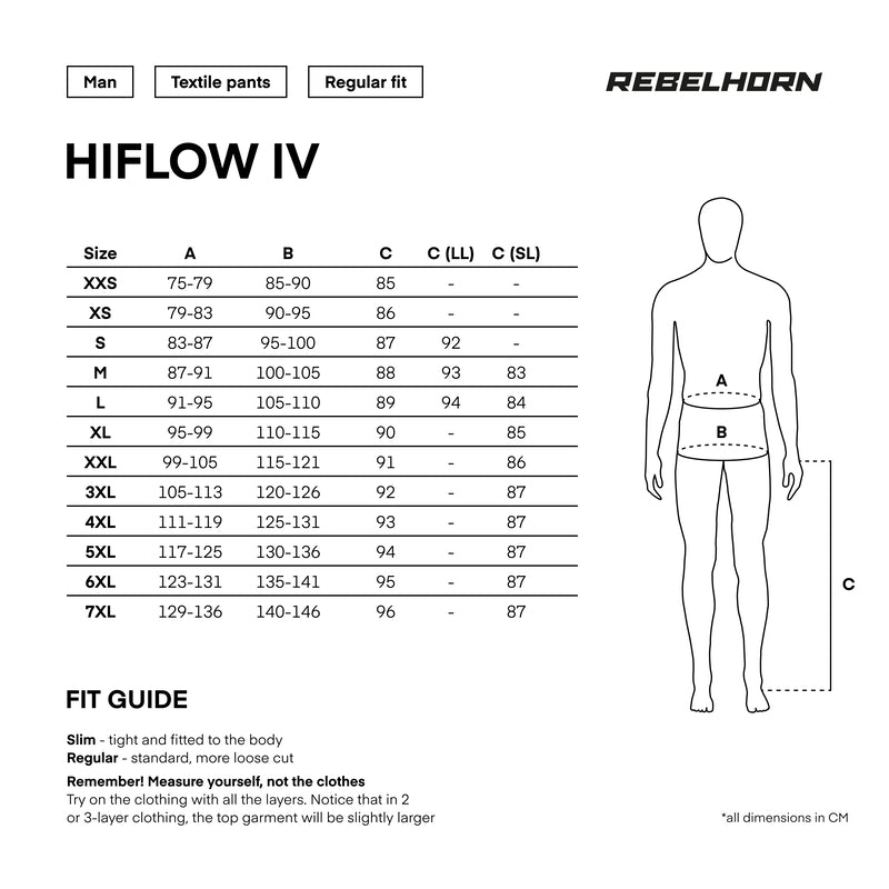 Rebelhorn Textile MC Pans Hiflow IV musta