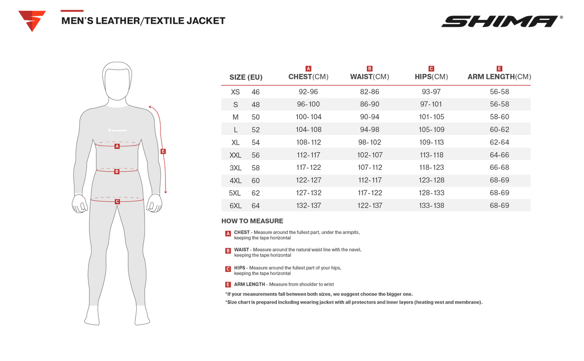 Shima Textile MC-Jacket Hero 2.0 Musta /punainen