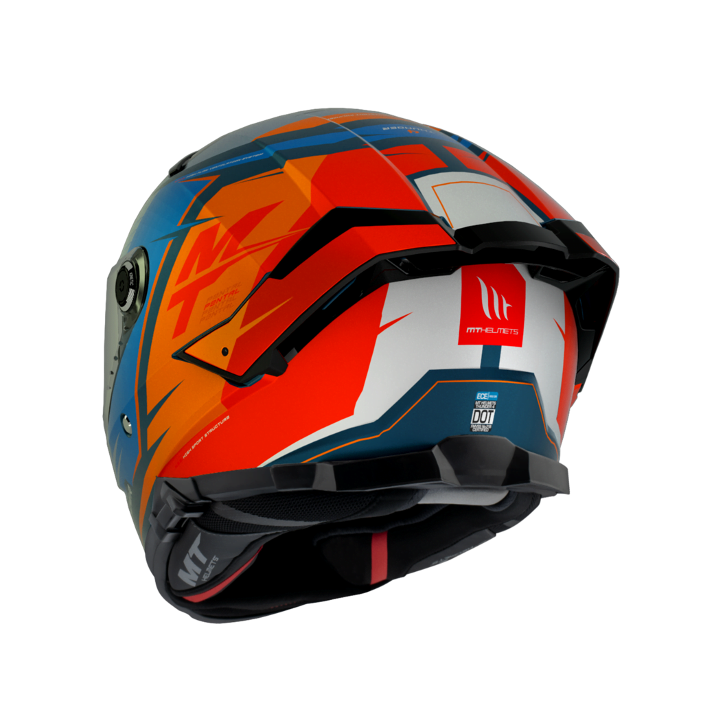 Mt Helmets Integral MC Helmet Thunder 4 Sv Pental Pearl Orange