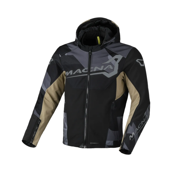 Macna Softshell MC -takki Atracor Black /Taupe