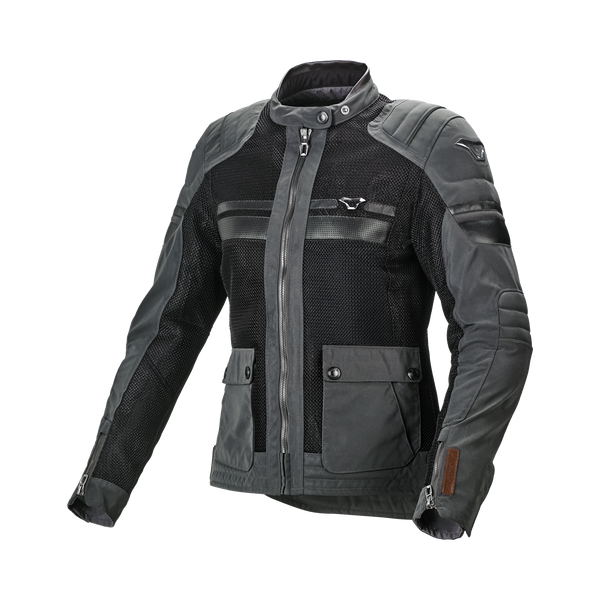 Moottoripyörätakki MacNA, Fluent Woman Night Eye Black/Black Night Eye/Ruskea