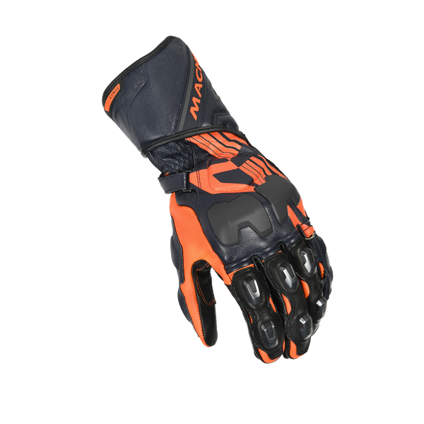 Motorcycle Gloves Macna, Powertrack Black/Orange/Dark Blue