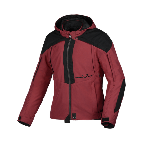 Macna lady softshell mc jacket territor burgundy
