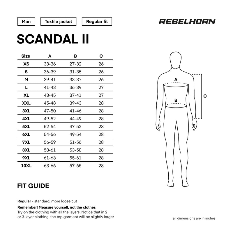 Rebelhorn Textile MC -takki skandaali musta