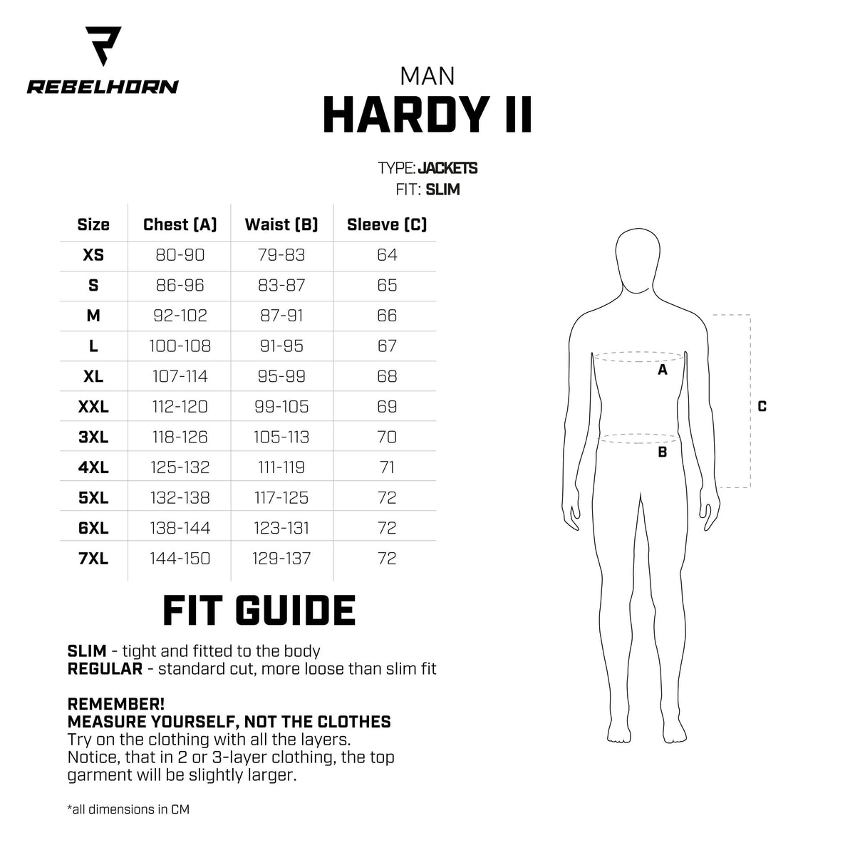 Rebelhorn Textile MC -takki Hardy II musta