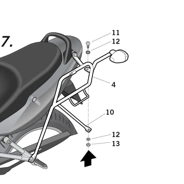 SHAD 3P -järjestelmän sivuliikkeet-Suzuki GSX-F650 (S0GS61SF)