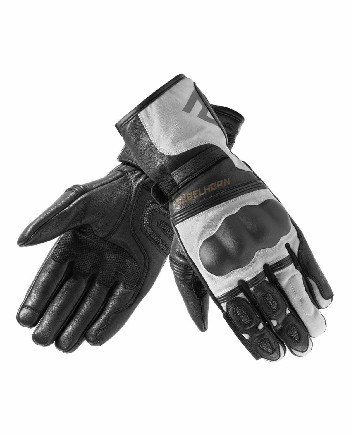 Rebelhorn MC Gloves Patrol Long Black /Gray