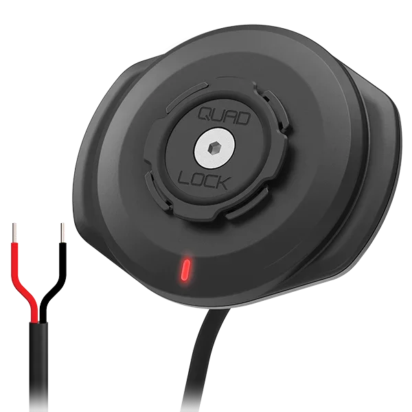 Quadlock weatherproof wireless charging head