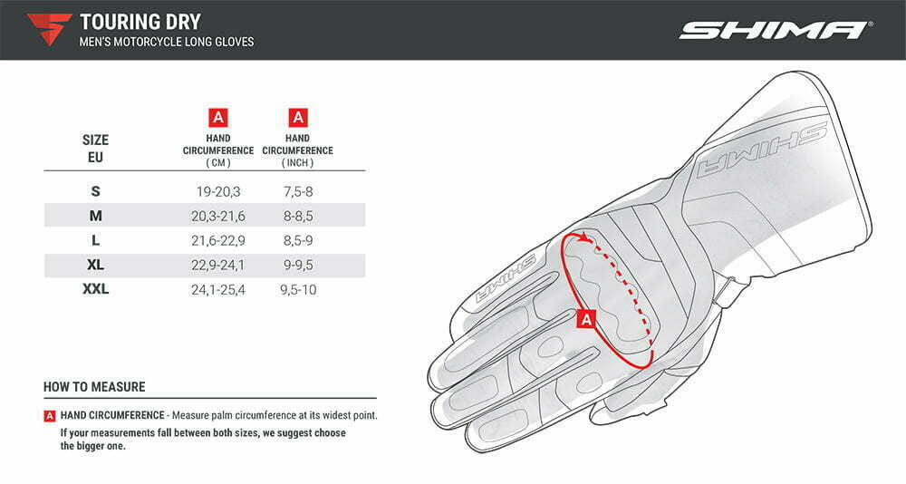 Shima MC Gloves Vedenpitävä kiertue kuiva