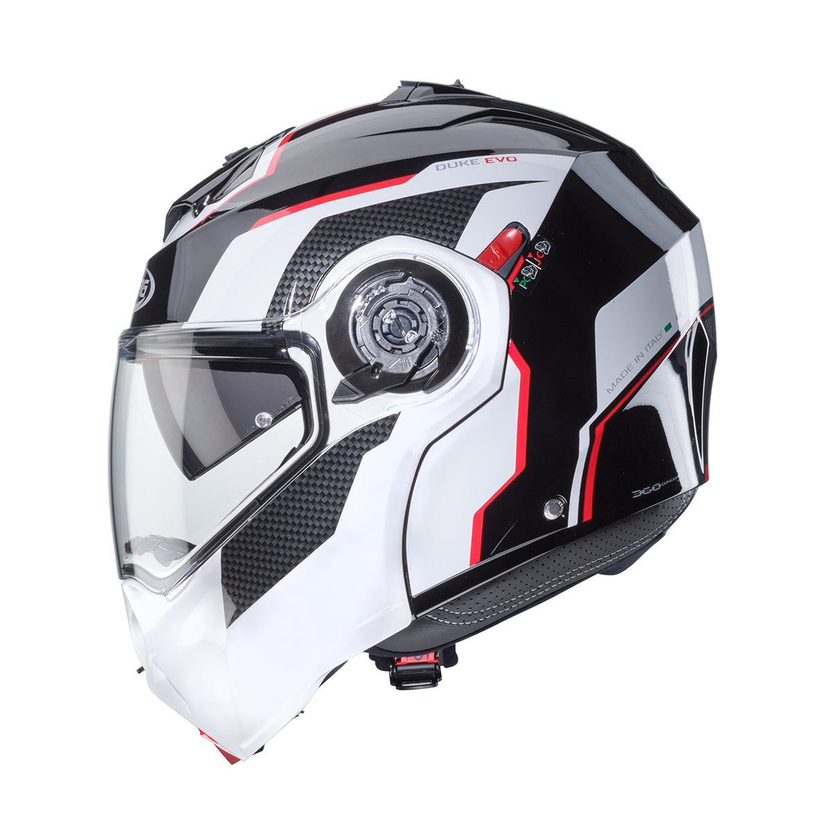 CABERG AVEABLE MC -kypärä Duke Evo Move White /Black