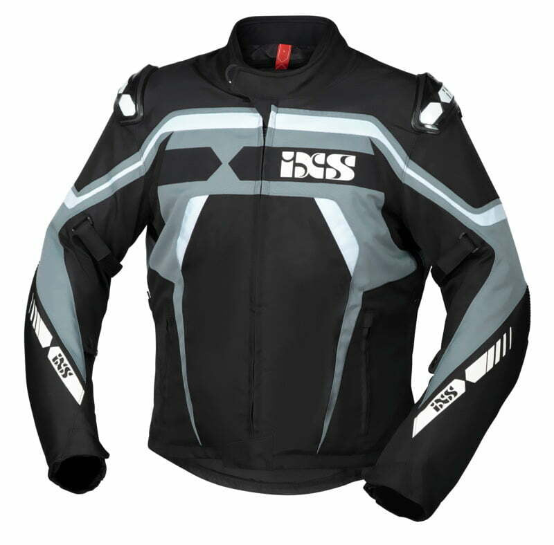 IXS Textile MC -takki RS-700 PCS Musta /Harmaa /Valkoinen