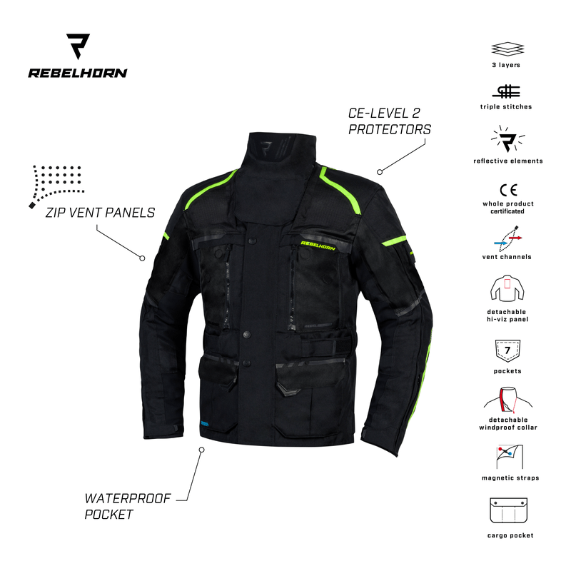 Rebelhorn Textile MC jacket Cubby IV Black