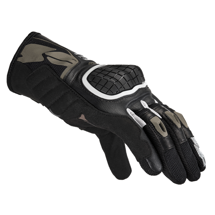 Spidi Mc-Handskar G-Warrior Svart/Sand med slitstarka material, skyddande paneler och flexibel konstruktion för motorcykelkörning.