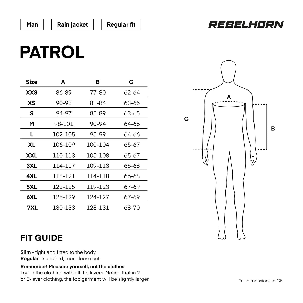 Rebelhorn Textile MC -takki partio musta /flunssa