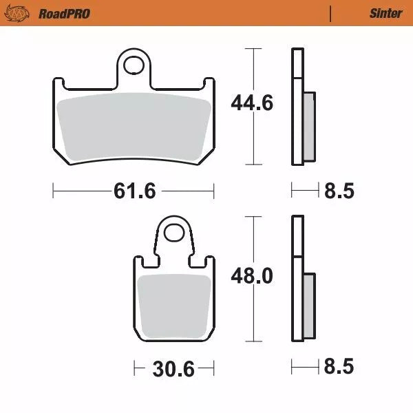 Moto-Master Brake Pad Sinter Front 406901