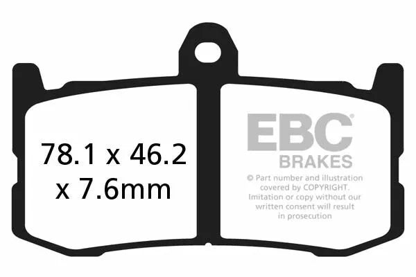 EBC BRAKE PAD GPFA SINTER RACE GPFAX491HH