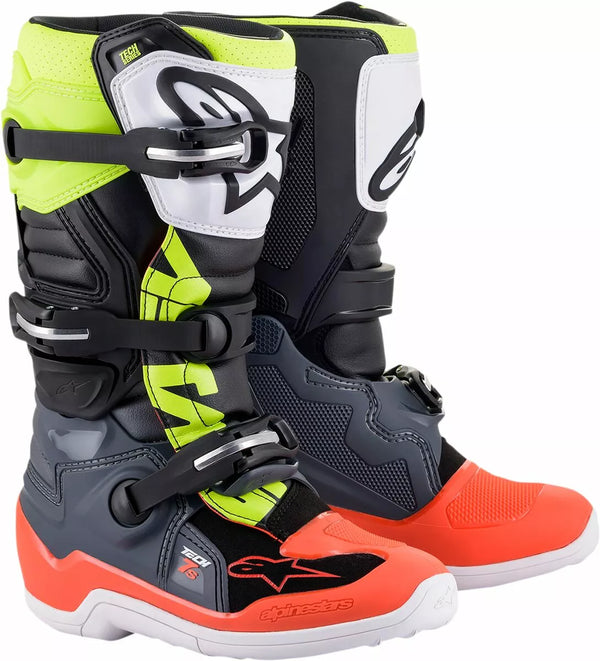 Alpinestars (MX) Boot Tech7s Gy/Rd/YL 4 2015017-9058-4