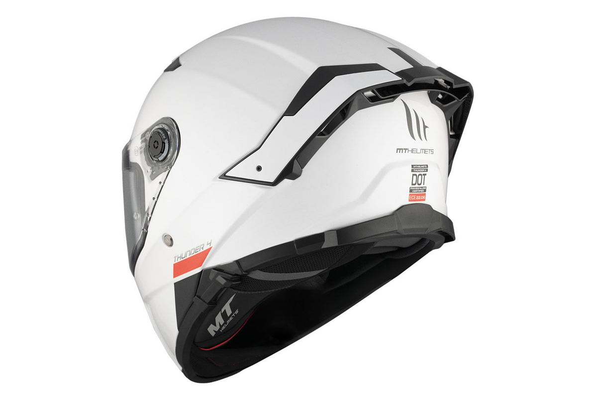 Mt Helmets Integral MC Helmet Thunder 4 Sv White