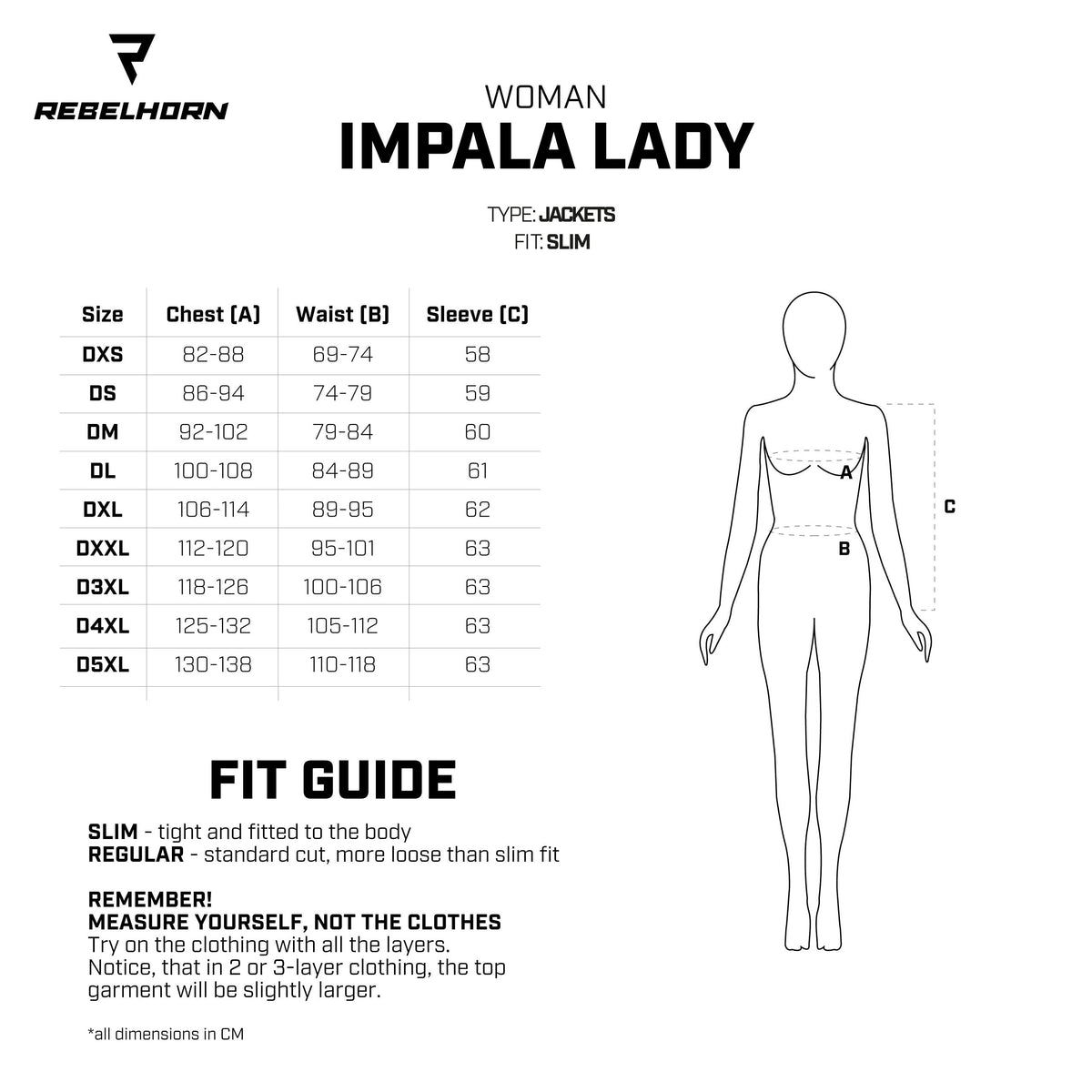 Kapinallinen lady nahka MC -takki impala musta