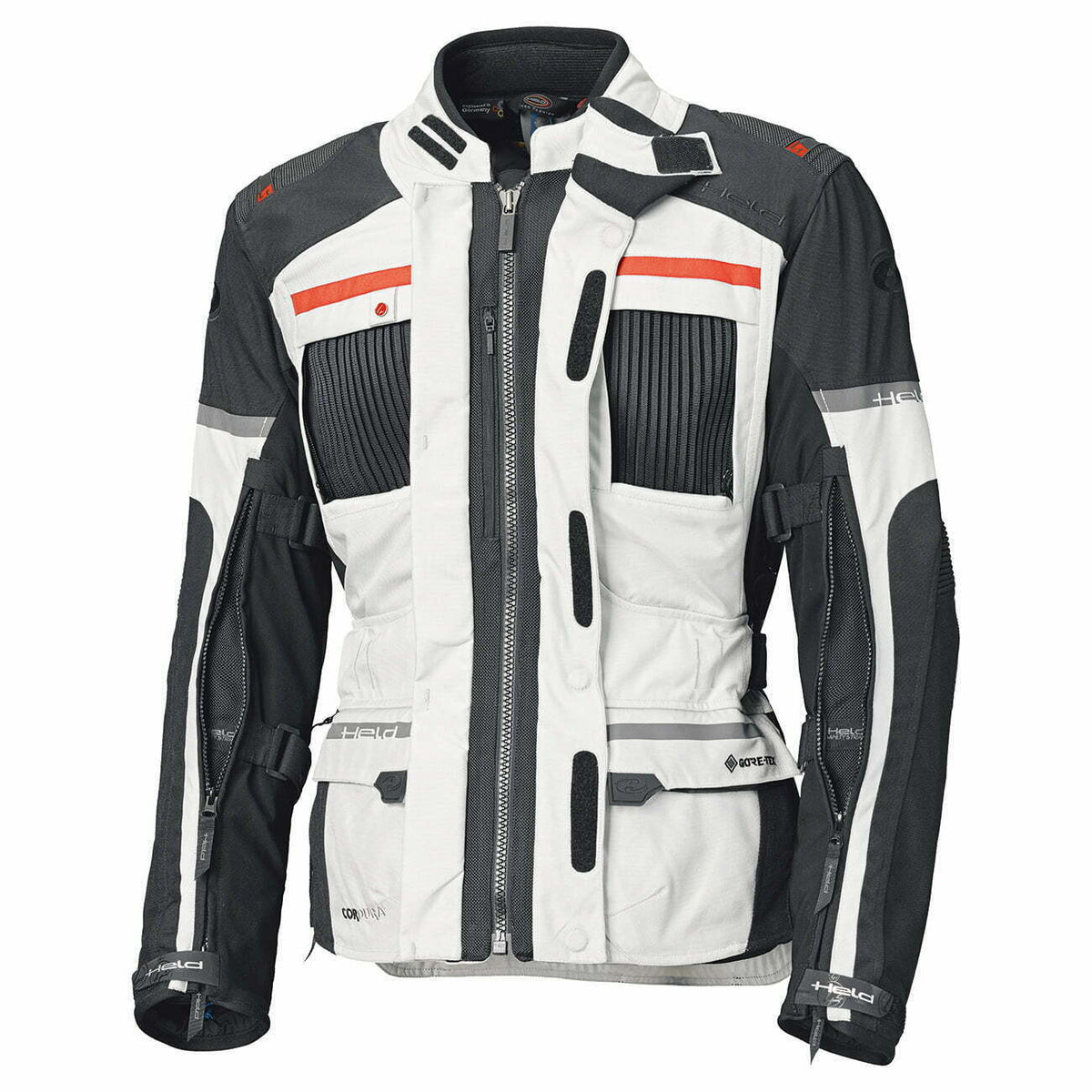 Pidetty Gore-Tex®-tekstiili MC -takki Carese Evo Grey